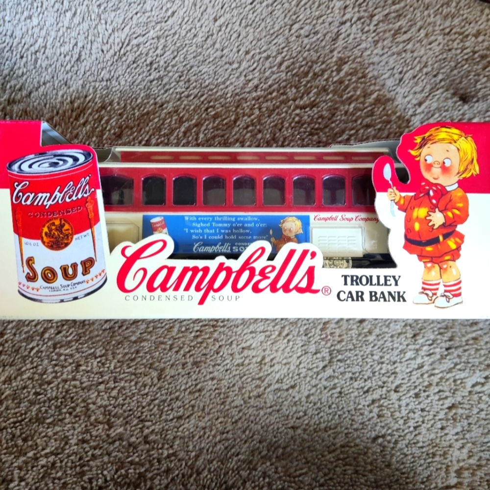 ERTL Campbell's Soup trolley car bank